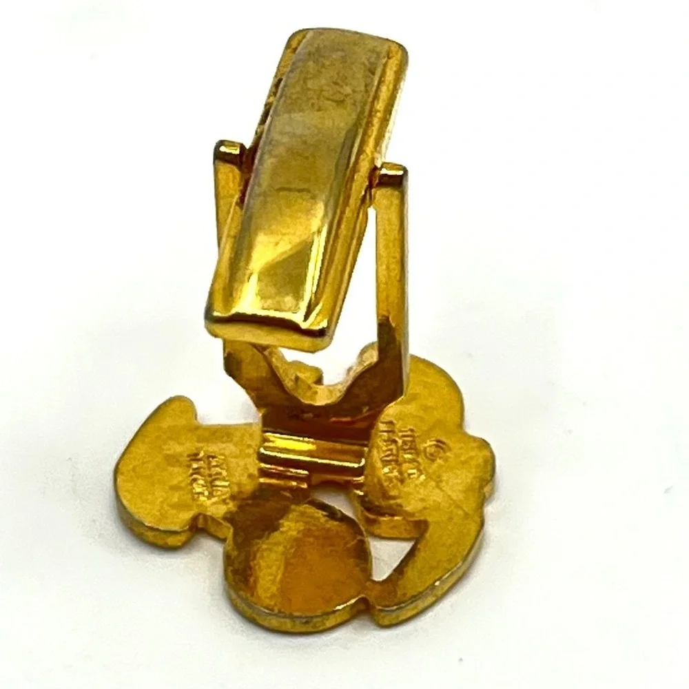 Vintage Snoopy Cufflink Tie Tack Set‎ Enamel Gold Tone Peanuts Character Comic
